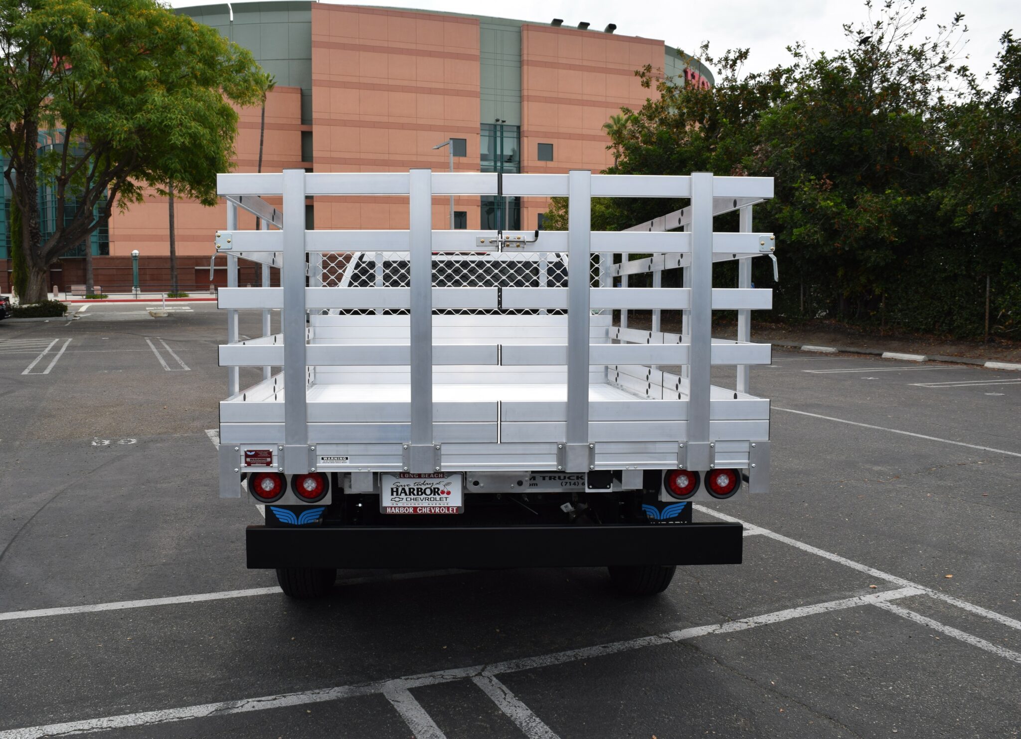 2021 Chevy Silverado 1500 66x9 aluminum stake bed with 38 lift out stakes and dock bumper
