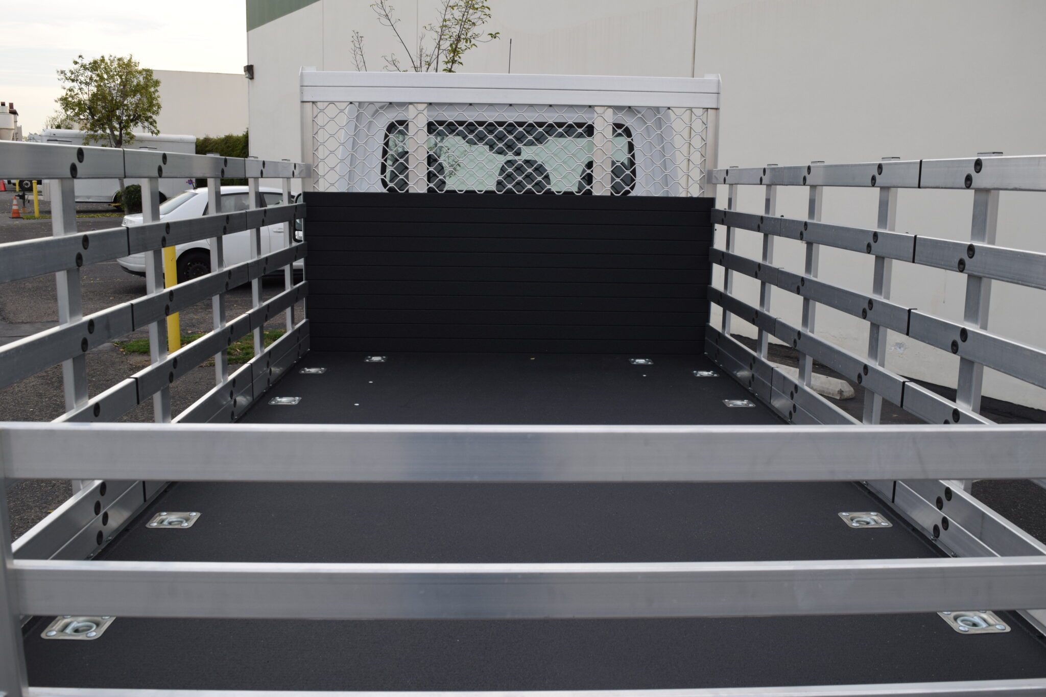 2015 Mercedes Benz Sprinter 3500 7'x12' aluminum flat bed with 38'' lift out sides 22'' fold down rear and dock bumper