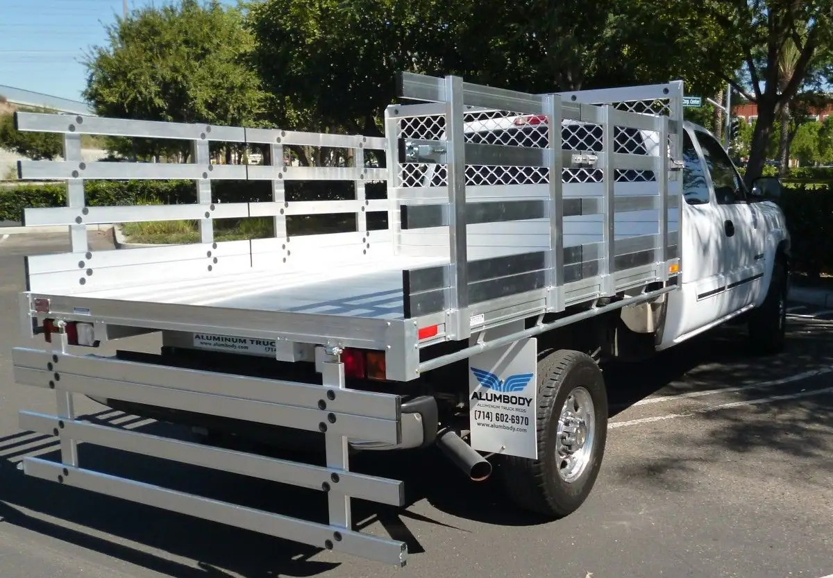 Custom Alumbody aluminum truck bed on a heavy-duty pickup