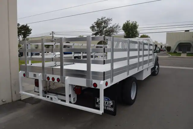 Aluminum Gate Assembly for a 2021 F550 8'x16' with 30'' fold down sides &amp; 30''lift out stakes in the rear
