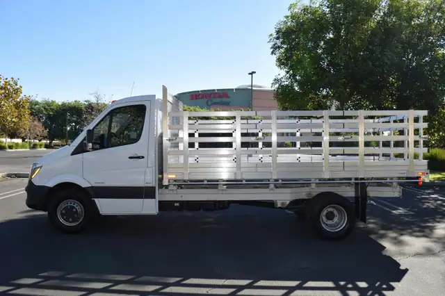 2014 Mercedes-Benz Sprinter 3500 7'x12' aluminum stake bed with 38'' lift out stakes